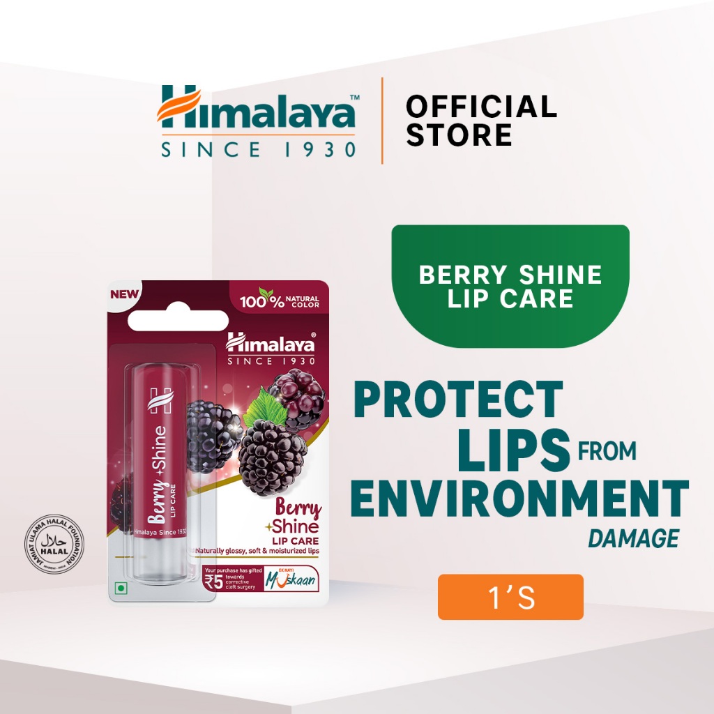 Himalaya Berry Shine Lip Balm 4.5 Gr Moisturising / Nourishes Lips / Shine & Soft Lips