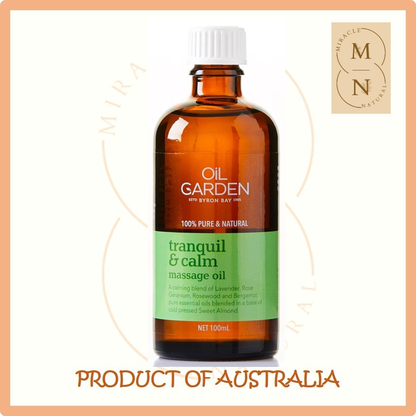 EXP 04/2027 - OIL GARDEN Tranquil & Calm Massage & Body Oil (100ml) 100% Pure Essential Oil Blend 澳洲100%纯植物精油