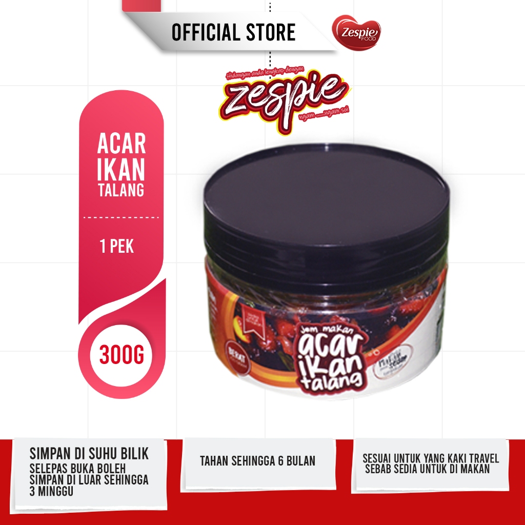 Acar ikan talang /acar ikan masin /acar buah 300grm (instant food) ready to eat food