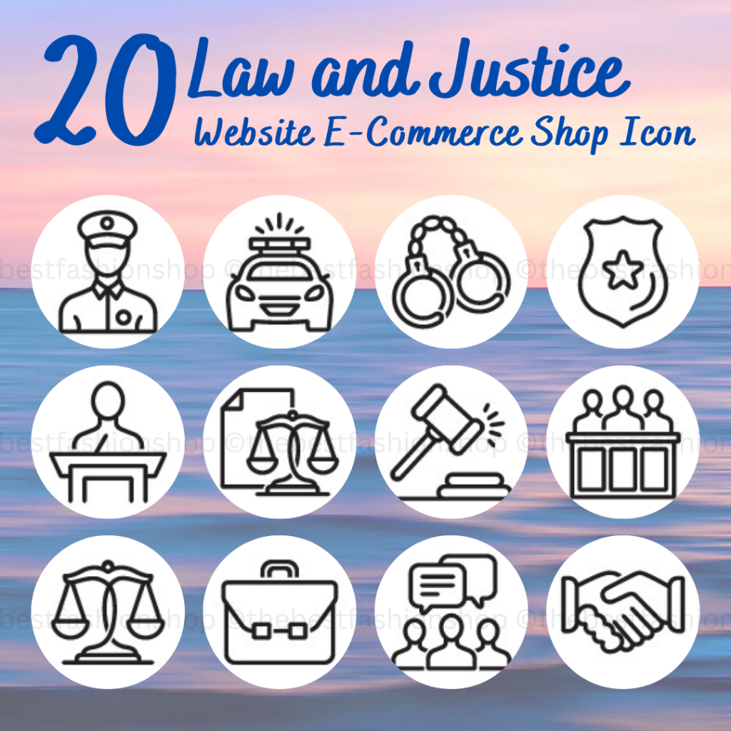 I025 Law and Justice Theme Ecommerce Website Shop Instagram Story Highlight Cover