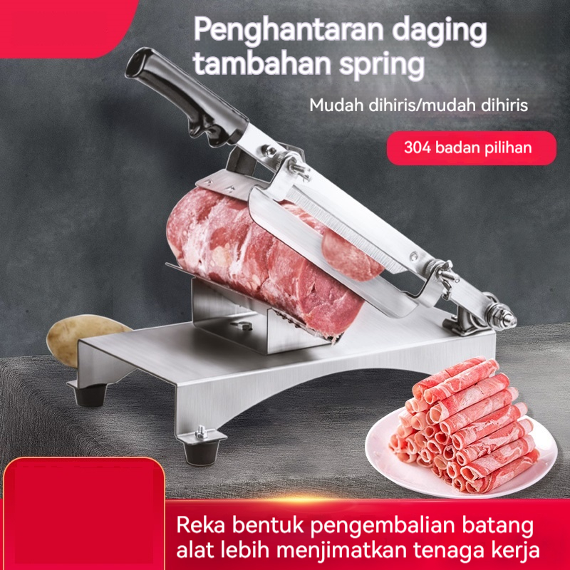 Stainless Steel Pemotong Daging Beku Mesin Frozen Meat Slicer