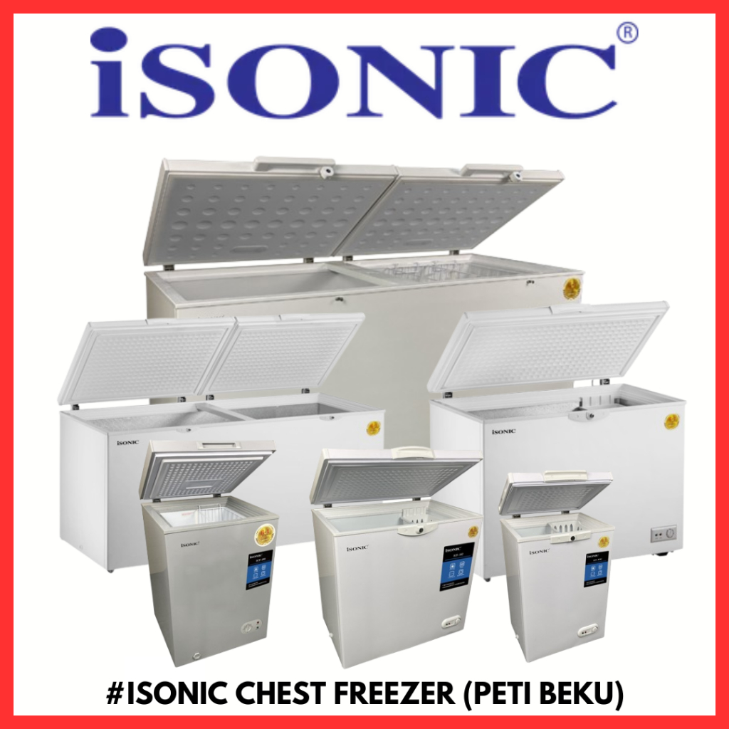 ISONIC CHEST FREEZER ICF-W92 80L, PETI BEKU, FROZEN, 冷冻柜