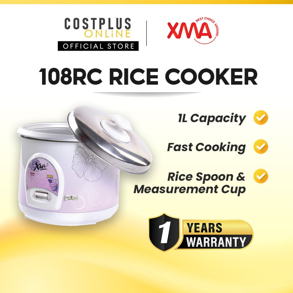 XMA XMA-108RC /ISONIC IRC1009 1L Removable Non-Stick Rice Cooker IRC 1009 / XMA108RC with FREE Spoon + Measuring Cup 电饭锅