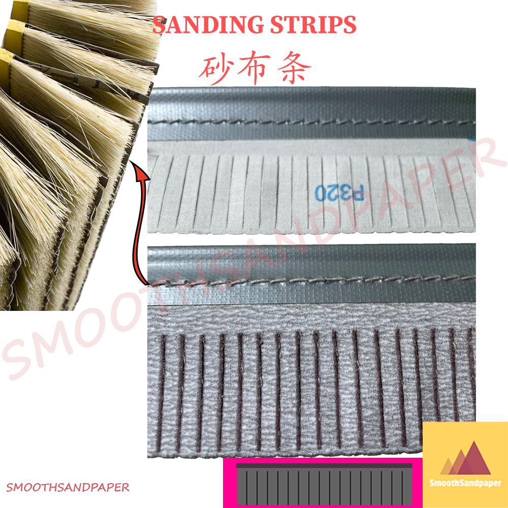 Sand Cloth Strip Woodworking Polishing Grinding Roller 工业剑麻砂布条刷异性砂光机专用砂布条木工抛光打磨辊 image 4