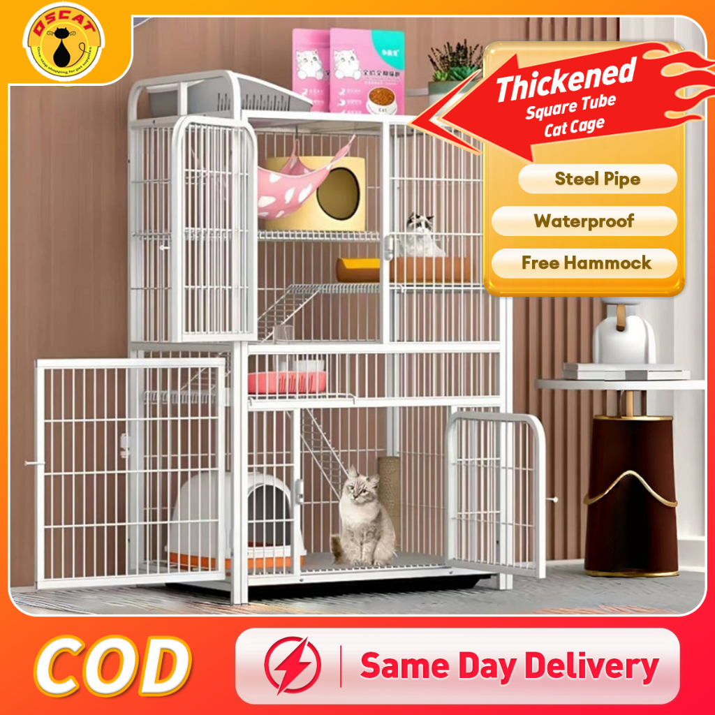 Sangkar Kucing Besar Cat Cage Large 2 3 Tingkat 4 Level Pets Cages Cat House Indoor Dog Cage Platform Rumah Kucing 大猫笼