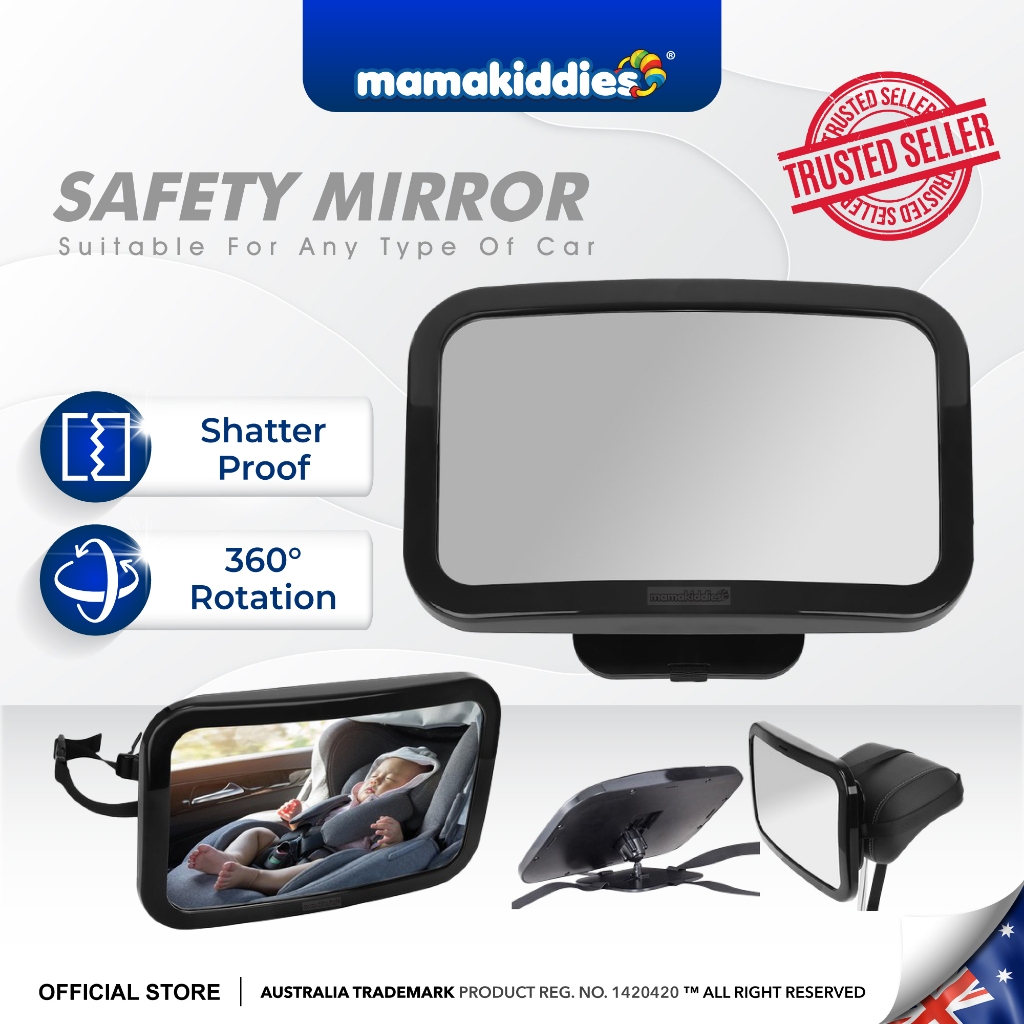 Mamakiddies Safety Mirror Baby Infant Car Seat cermin Rear View Mirror Reverse Mirror