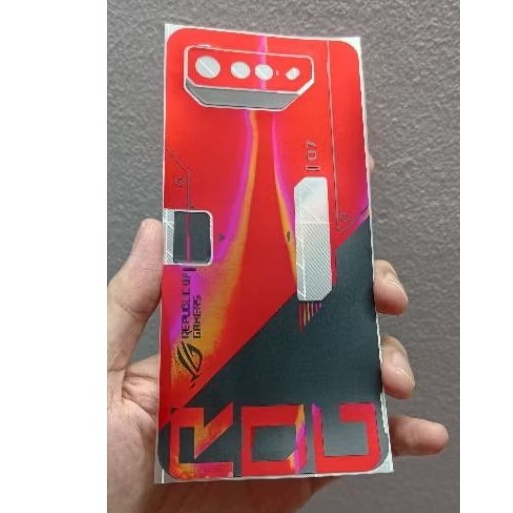 ROG Phone 8/7/6/5/3/2 Deadpool/ Iron Man Mark III Red Gold/Red Black (High Glossy)Phone wrapping Skin (Not Casing)