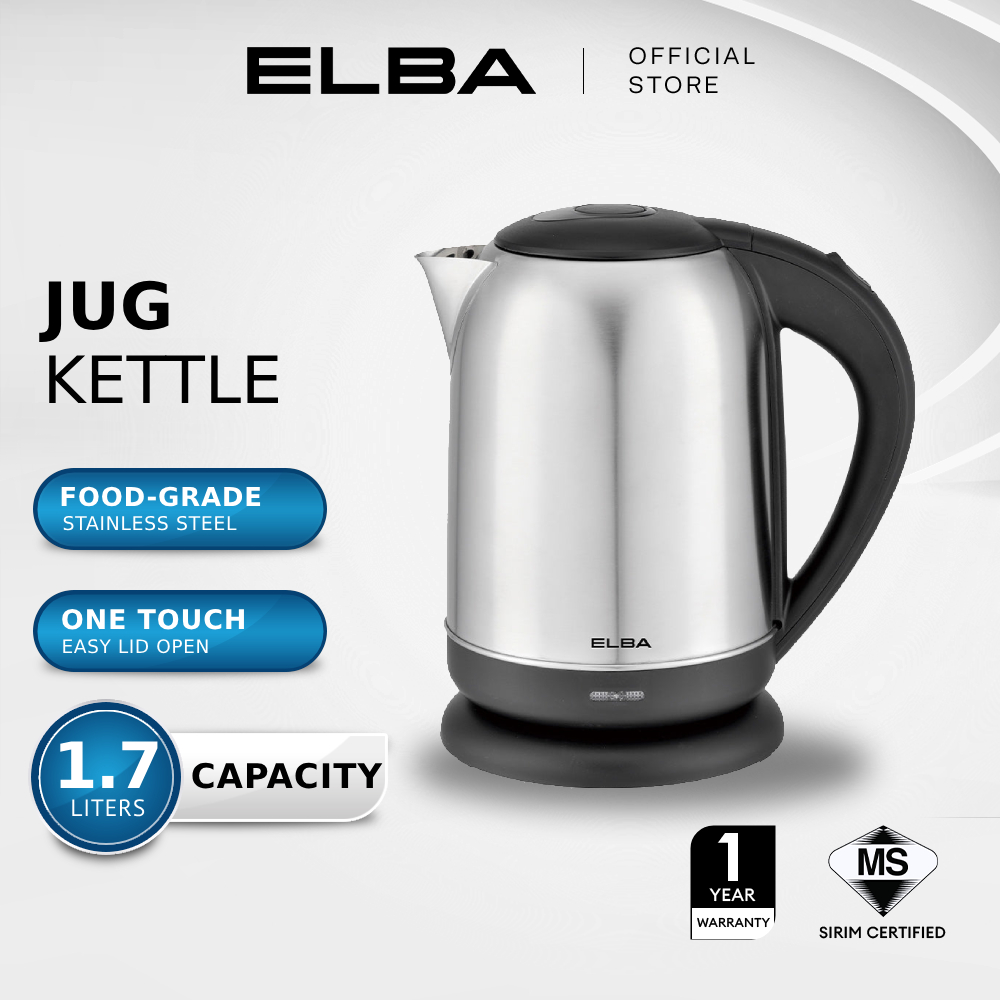 ELBA Jug Kettle EJK-N1764(SS) - Stainless Steel (1.7L / 2200W)