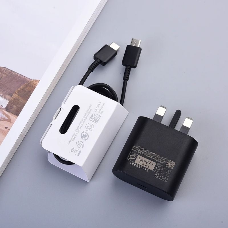 A24 A34 5G NOTE 10 PLUS Super Fast Charger 25W Adapter TYPE-C TO C USB Cable For S20 S10 PLUS