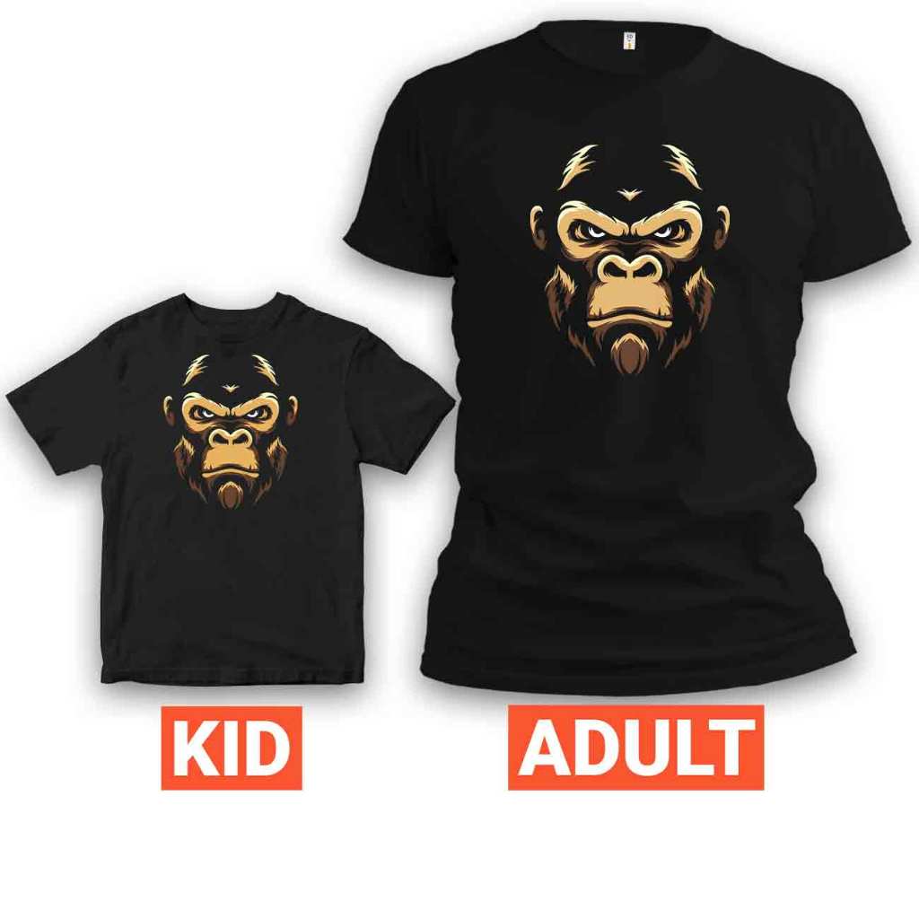 Baju King Kong Superhero Viral Fashion Gift Kemeja Lelaki Kanak Budak Couple T Shirt Women Clothes M