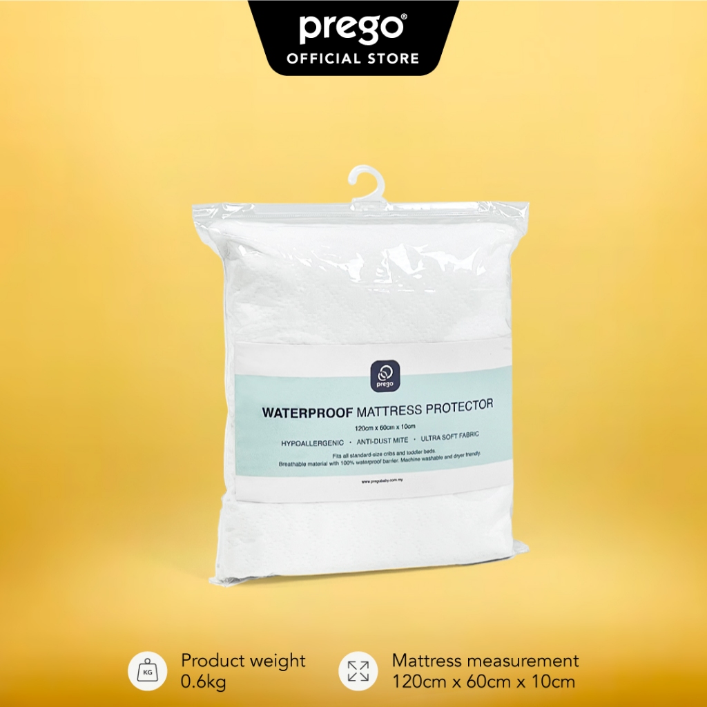 Prego Premium Waterproof Crib Mattress Cover Fitted Bedsheet 120cmx60cm