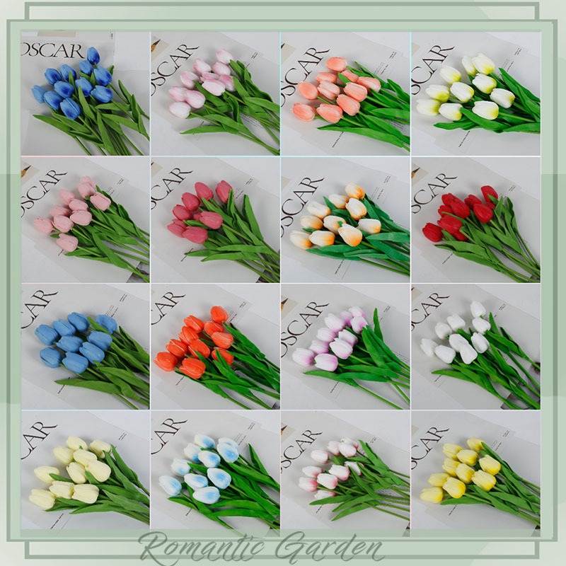 Tulip Artificial Flower For Wedding Celebration Home Outdoor Decor Bouquet Of Bridal Romantic Garden