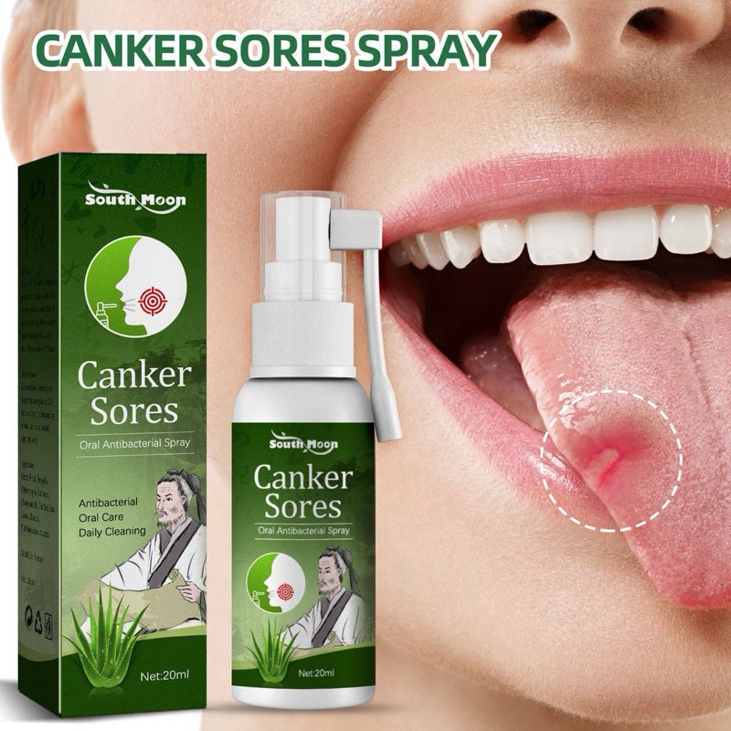 South Moon Spray ulser Penjagaan mulut Spray antibakteria oral Penjagaan mulut ulser antibakteria pembersih mulut jaga