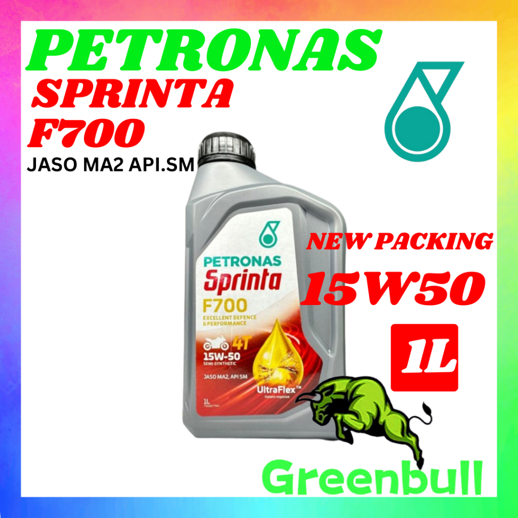 PETRONAS Sprinta F700 15W-50 4T Semi Synthetic Engine Oil Minyak Hitam