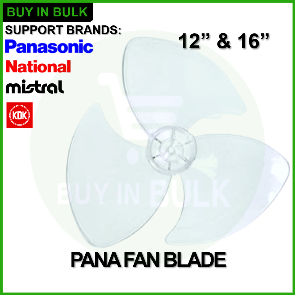 PANASONIC/NATIONAL/MISTRAL/KDK Fan Blade 12inch & 16inch Kipas Bilah 风扇叶 Daun Kipas 12" 16" Stand Fan/Wall Fan/Table Fan