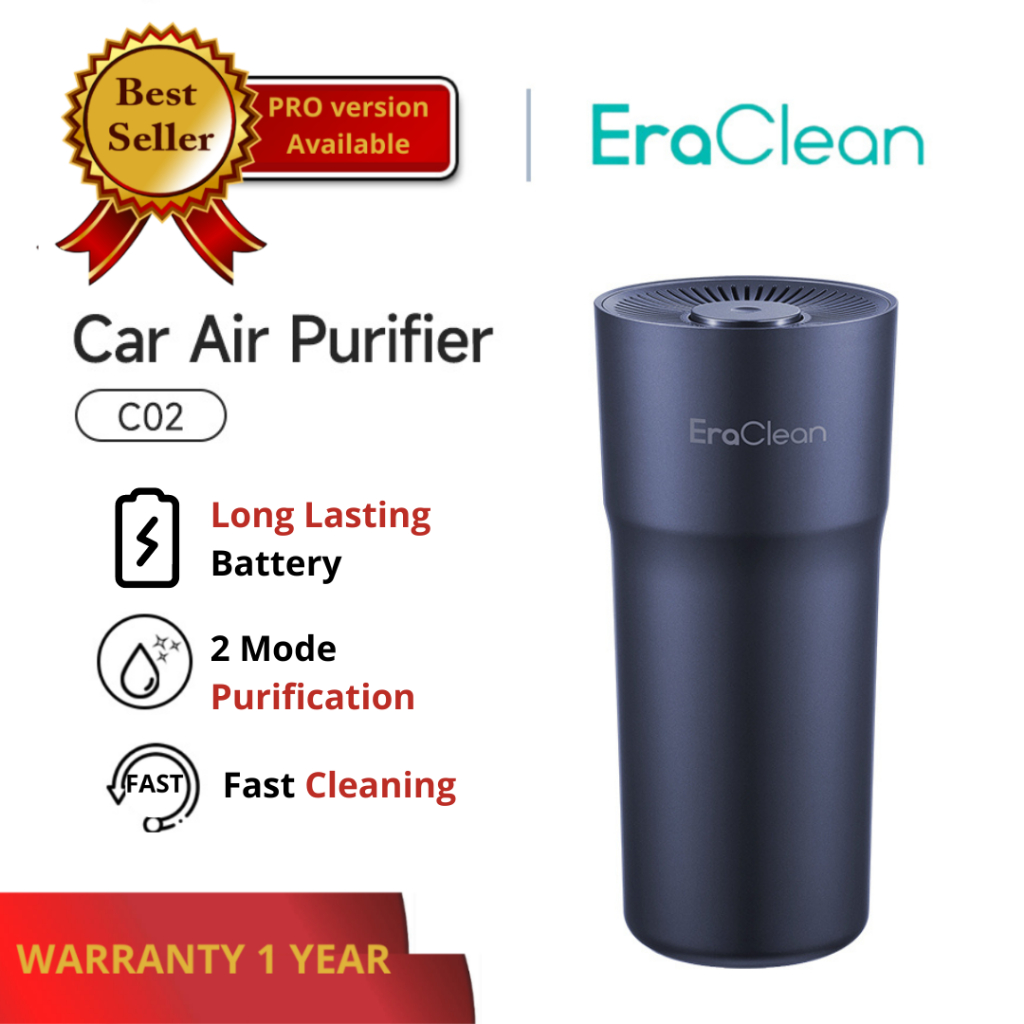 Eraclean CW02 Car Air Purifier Negative Ion Generator Air Cleaner Remove PM2.5 Bacteria Smoke Odor for Car Small Room