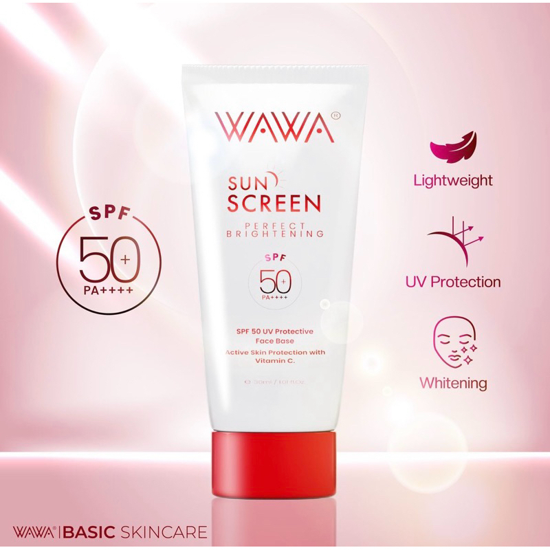 SUNSCREEN WAWA ZAINAL COSMETICS SPF 50 ( , 10ML DAN 30ML ORIGINAL