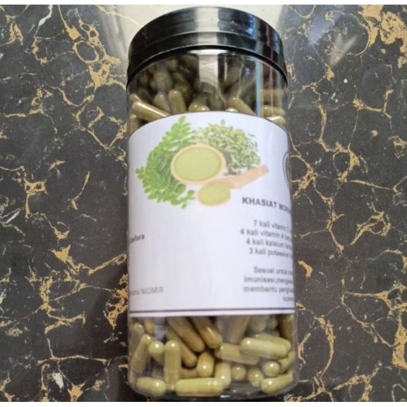 500 Kapsul Moringa Oleifera Organic / Daun Kelor Organik PREMIUM QUALITY