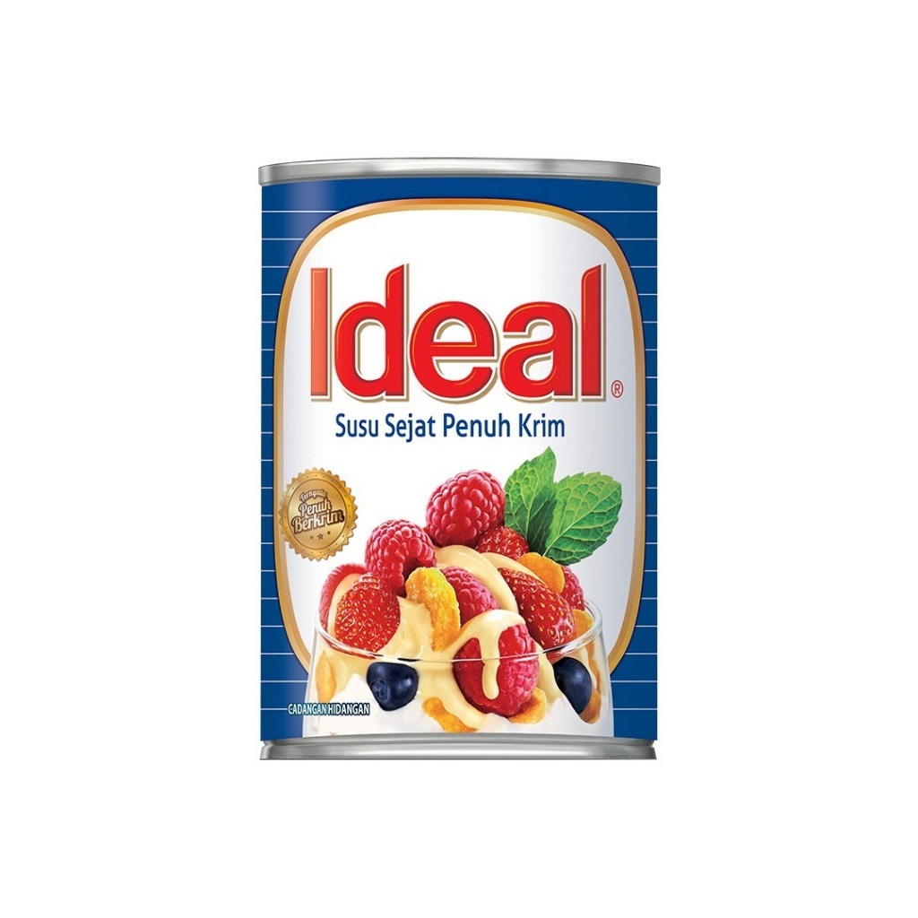 IDEAL FULL CREAM EVAPORATED MILK 390GM (SUSU SEJAT PENUH KRIM)