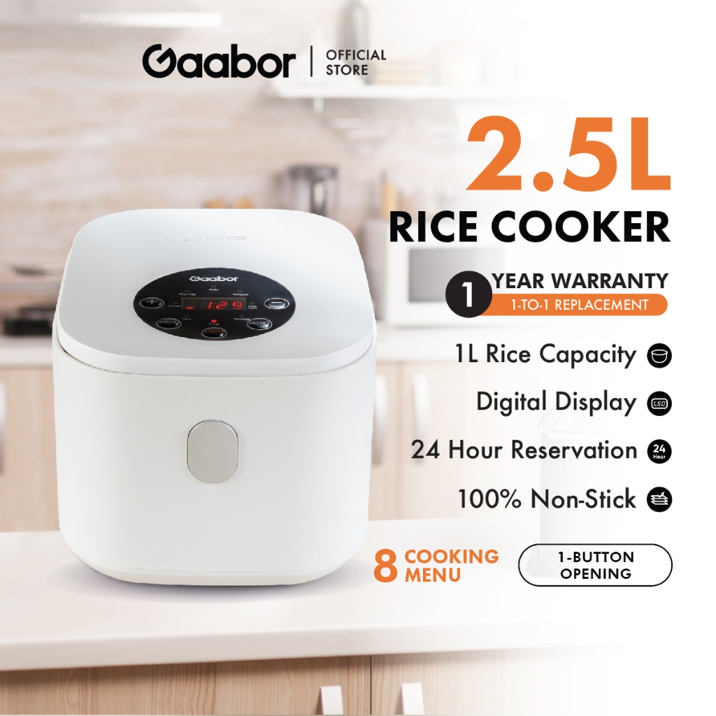 Gaabor Rice Cooker 2.5L Large Capacity 24 Hours Keep Warm Smart GR-S25D