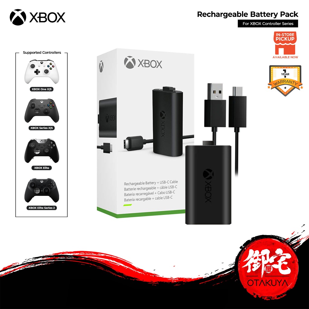 【11.25 SALE】Microsoft XBOX Wireless Controller Rechargeable Battery Pack USB-C Cable (1 Year Warranty)
