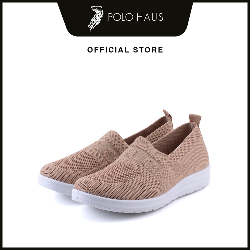 POLO Ladies Etta Flyknit Slip-on Sneakers-P62205-TF01SV-52-BEIGE