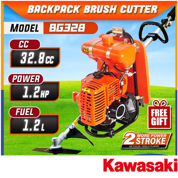 BRAVADO/APACHE SuperCUT® BG328 | 32.8cc Super Heavy Duty Garden Trimmer | Brush Cutter | Grass Mesin Potong Rumput |