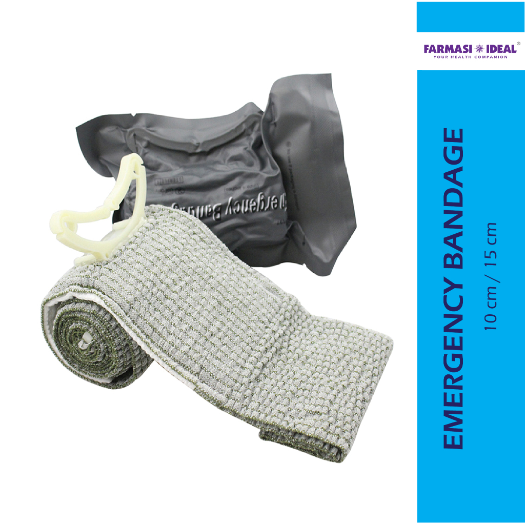 EMERGENCY BANDAGE Israeli Bandage Wound Dressing Compression for Battle Dressing First Aid IFAK Trauma Military, 4"/6"