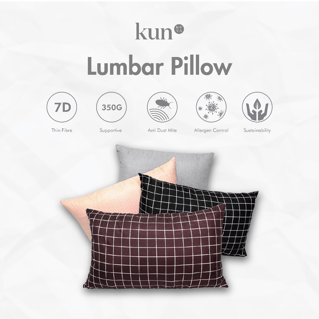 Kun Minimalist Printed Design Series Lumbar Back Supportive Pillow / Office Chair Pillow / Baby Pillow (30cm x 50cm)