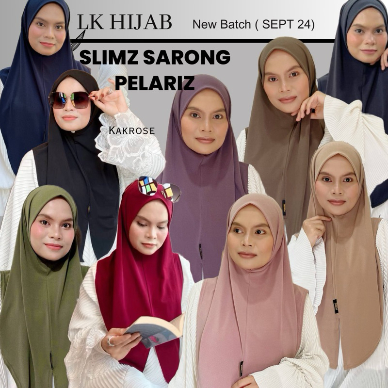 TUDUNG SLIMZ SARONG PELARIZ S M L +free gift