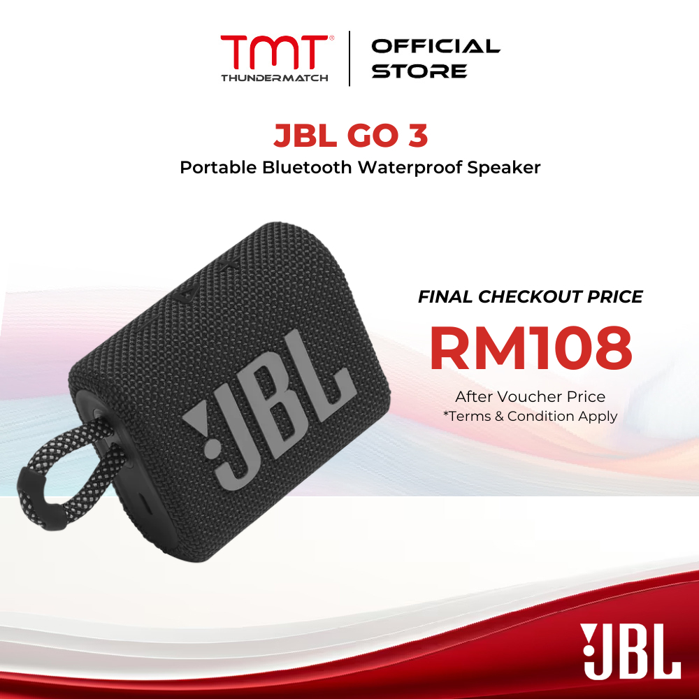 JBL Go 4 / Go 3 Bluetooth Portable Wireless Speaker IP67 Waterproof & Dustproof (1 Year Warranty)