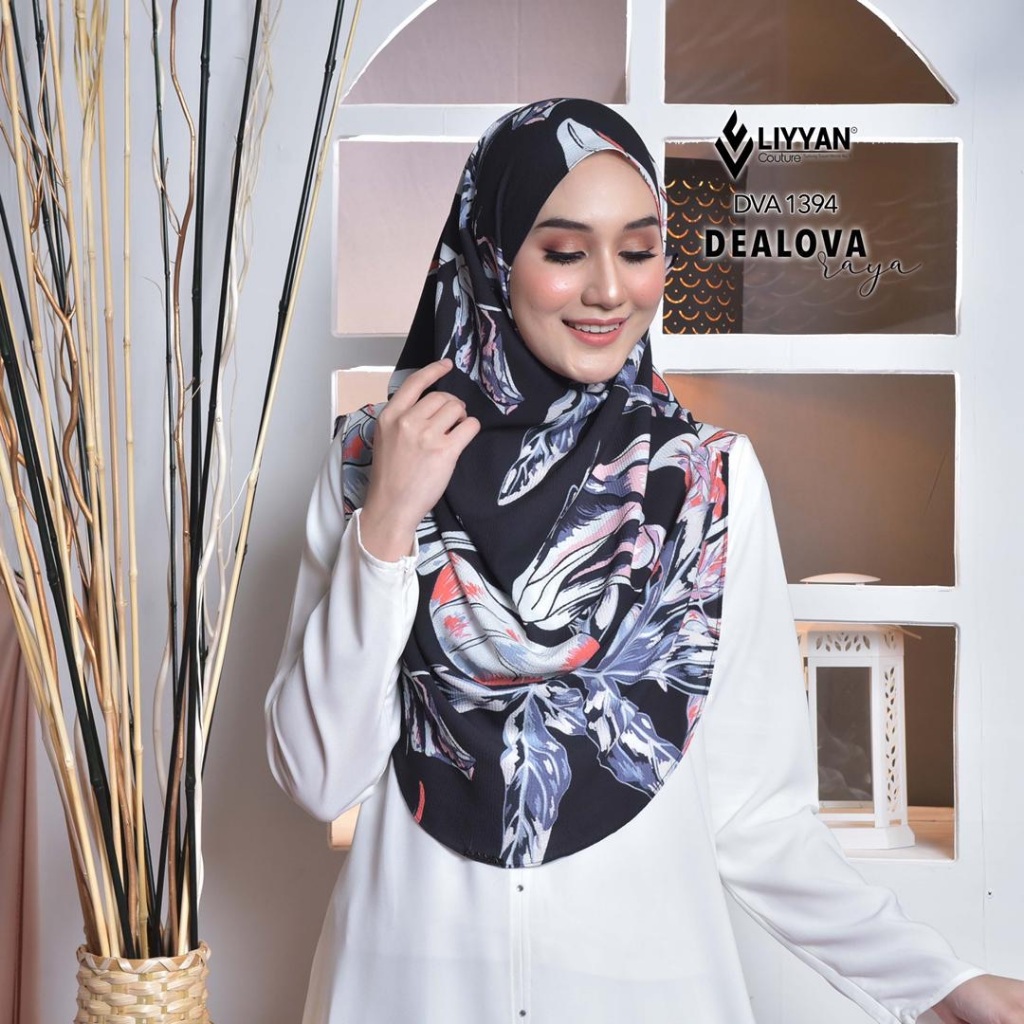 (LC) Dealova Printed Instant Shawl : Custom Printed Travel Shawl / Hijab / Tudung available in many patterns