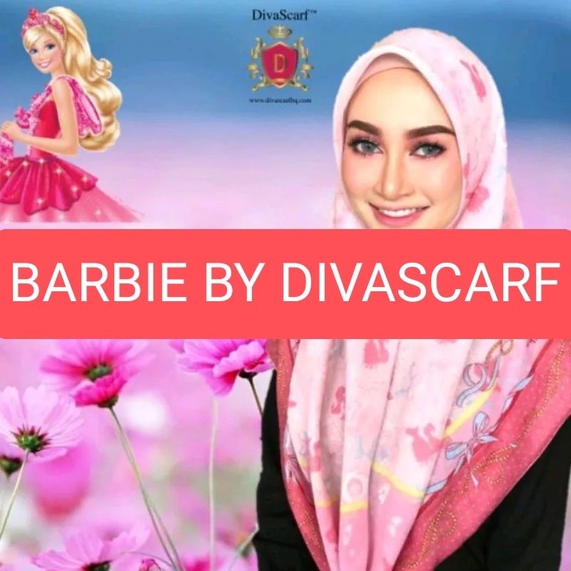 DIVASCARF BARBIE REJECT SEGITIGApink sgt comel naik seri si pemakai