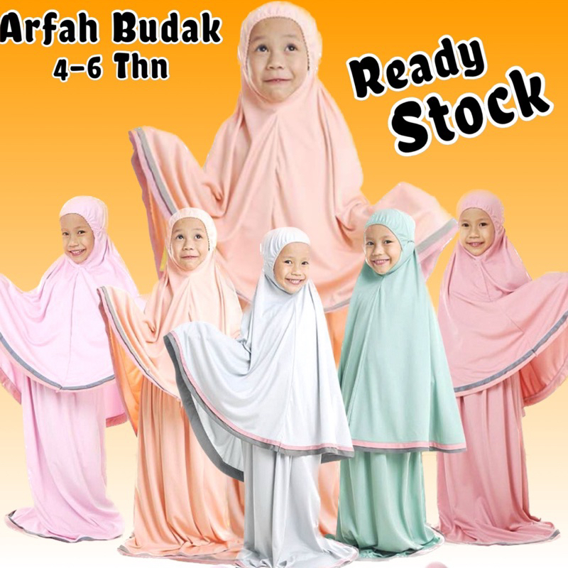 Telekung Arafah Budak (3-5) To (6-12Thn) Ready Stock