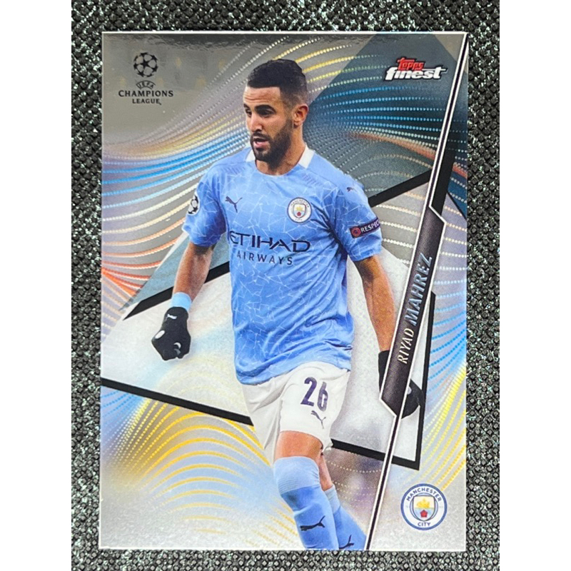 2020-21 Topps Finest UEFA Champions League Base - Riyad Mahrez