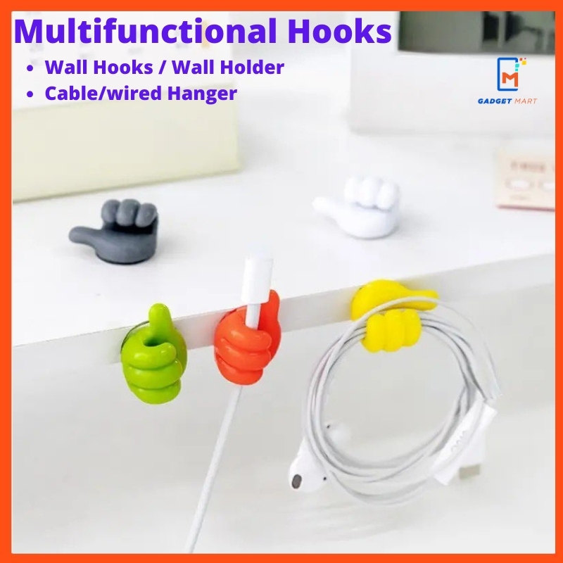 Cute Thumb USB Cable Winder protector Organizer Strap Wired Headphone Stand Cord Management Phone Hoop Tape 数据线保护套