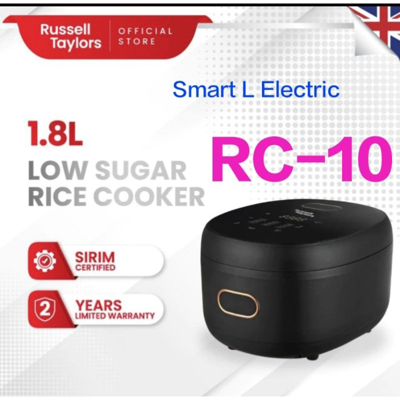 (Offer!!!) Russell Taylors Low Sugar Rice Cooker 1.8L RC-10