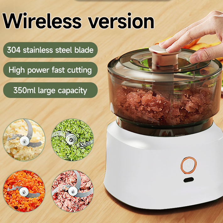 Multifunction Food Processor Cordless Meat Blender Electric Garlic Chopper Baby Food Processor Kitchen Mixer多功能料理机 辅食搅拌机