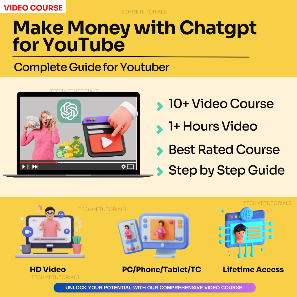 Make Money with Chatgpt: A Course on Chatgpt for youtubers | ChatGpt Course ChatGpt 4 Chat Gpt Midjourney
