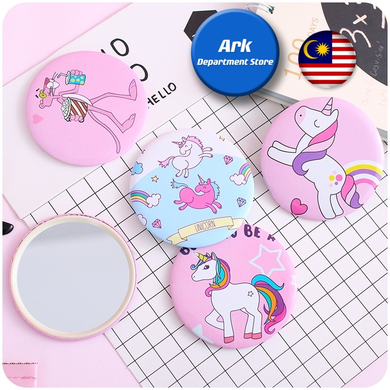 Ark [READY STOCK] Cermin Bulat Kecil Comel Hadiah Brithday Wedding Gift Makeup Mirror