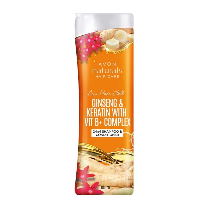 Avon Naturals Less Hair Fall Ginseng & Keratin with Vitamin B + Complex 2-in1 Shampoo & Conditioners 180ml
