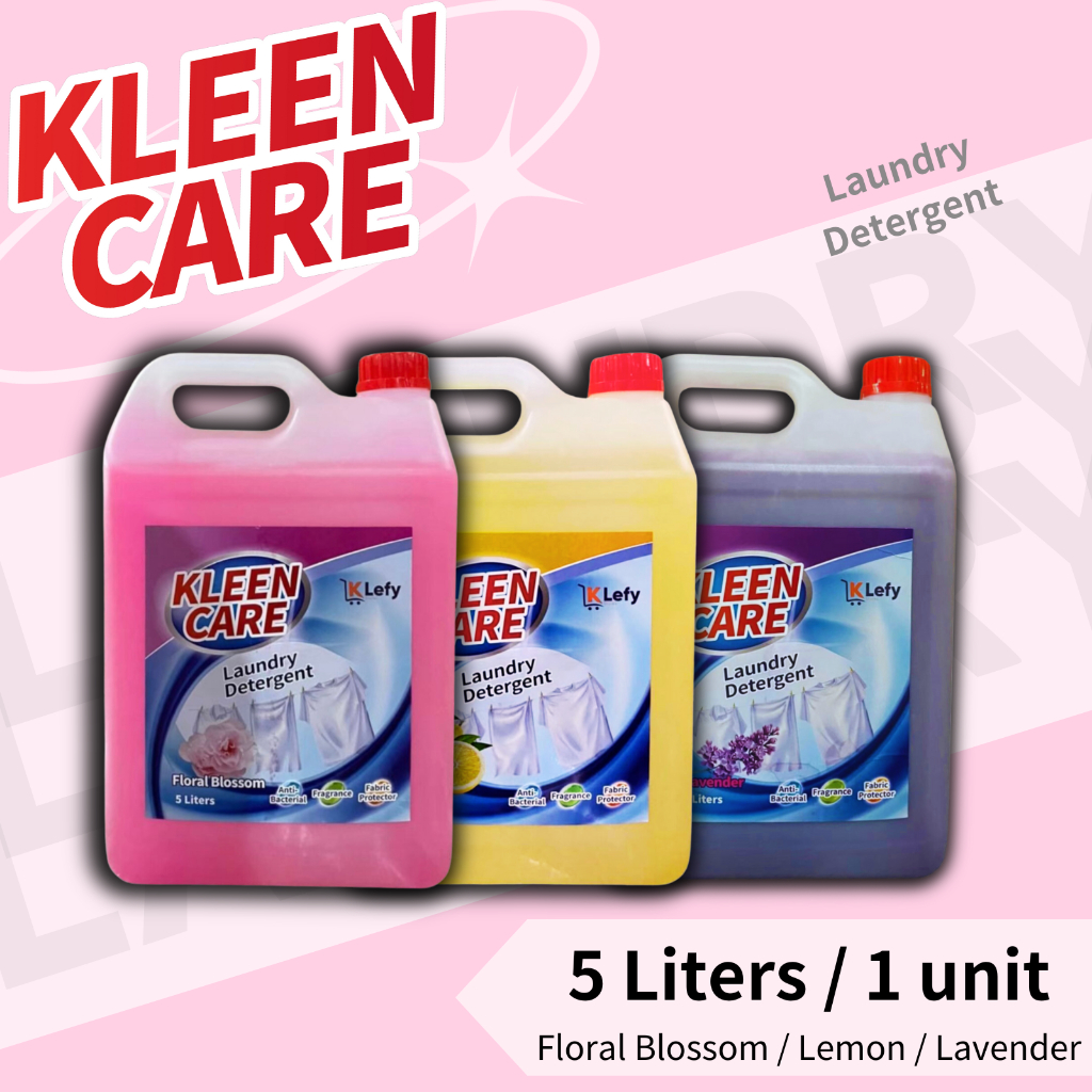 KleenCare SABUN DOBI WANGI+PELEMBUT+ANTIBAKTIRIA 5KG LIQUID LAUNDRY DETERGENT HIGH QUALITY SABUN PENCUCI BAJU SOFTENER