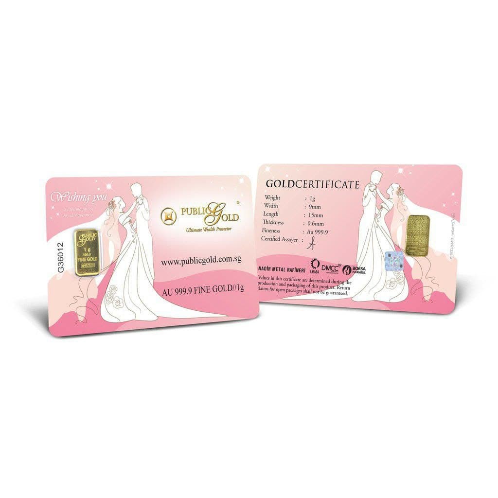 Public Gold LBMA Bullion Bar 1g (Au 999.9) - WEDDING-WISHING YOU [GET&hellip;
