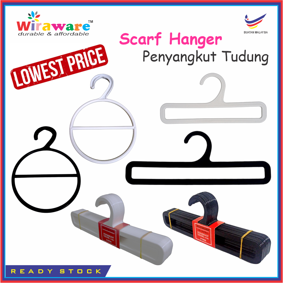 LOWEST PRICE HANGER TUDUNG / HANGER PETAK / BULAT / SCARF HANGER DARI 12CM TO 21CM