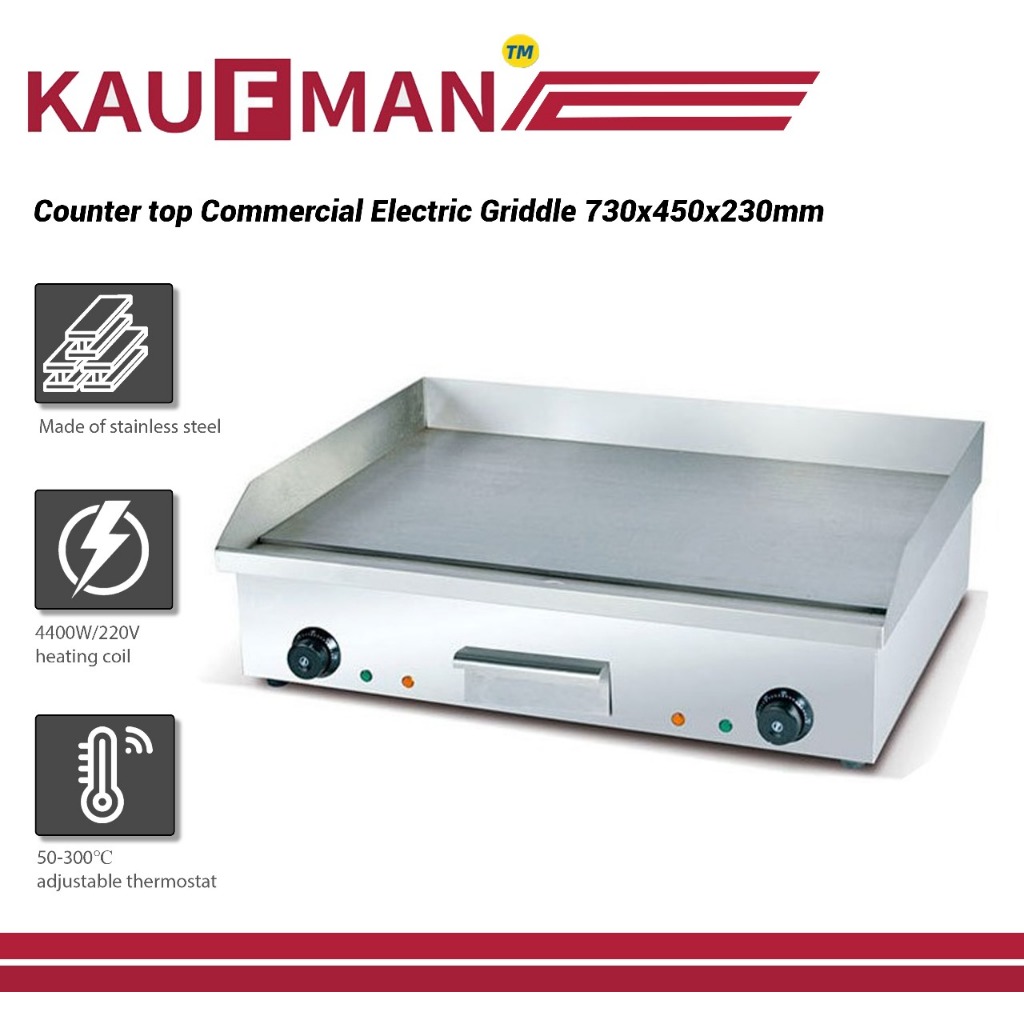 Electric Griddle Commercial Stainless Steel Mesin Griddle Elektrik