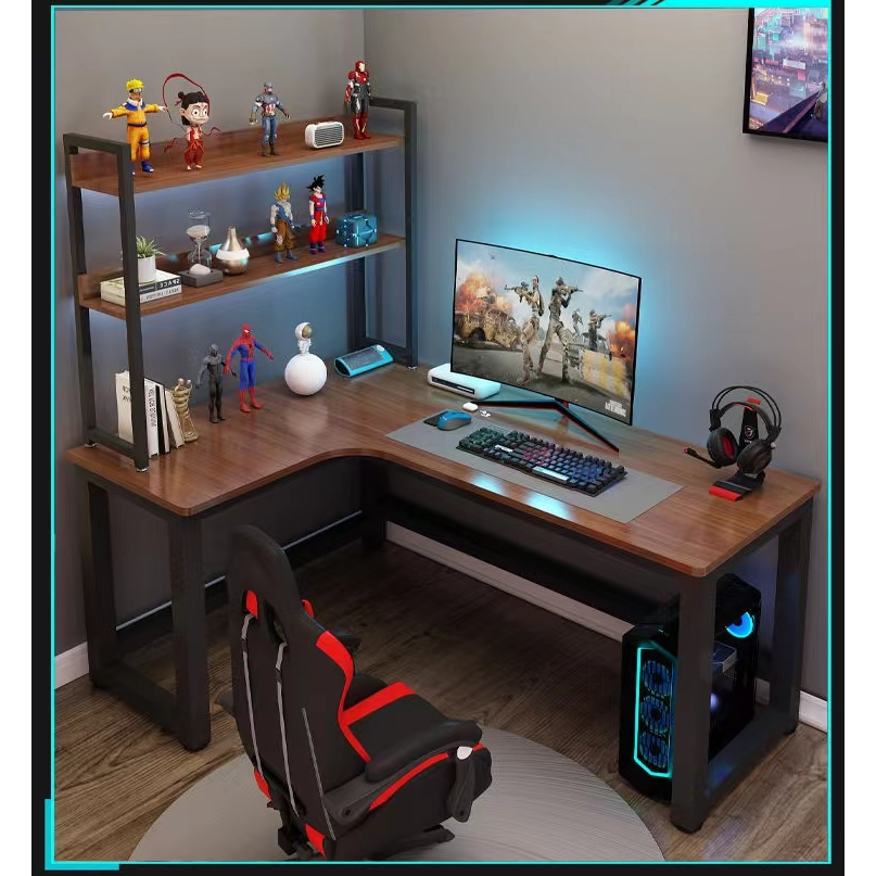 Corner esports desk, bedroom, bookshelf, desktop computer desk, household student writing desk, office desk