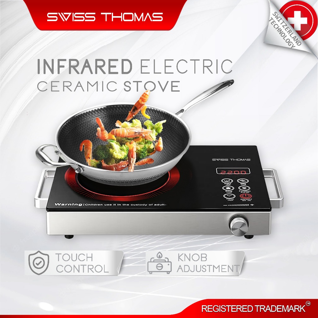 Swiss Thomas Infrared Electric Ceramic Heater High Power Induction Hobs Cooktop Intelligent Hot Pot Stove With Timer