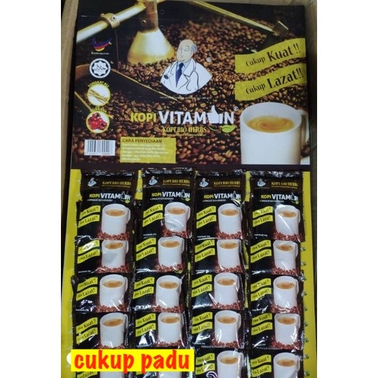 MESTI CUBA Kopi BIO HERBS Original Papan KOPI VITAMIN BioHerbs Asli Tongkat Ali Guarana Instant Coffee Kopi