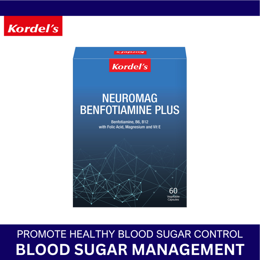 Kordel's Neuromag Benfotiamine Plus Control Diabetes, Mental Cognition, Neuropathy, Repair Regenerate & Protect Nerves