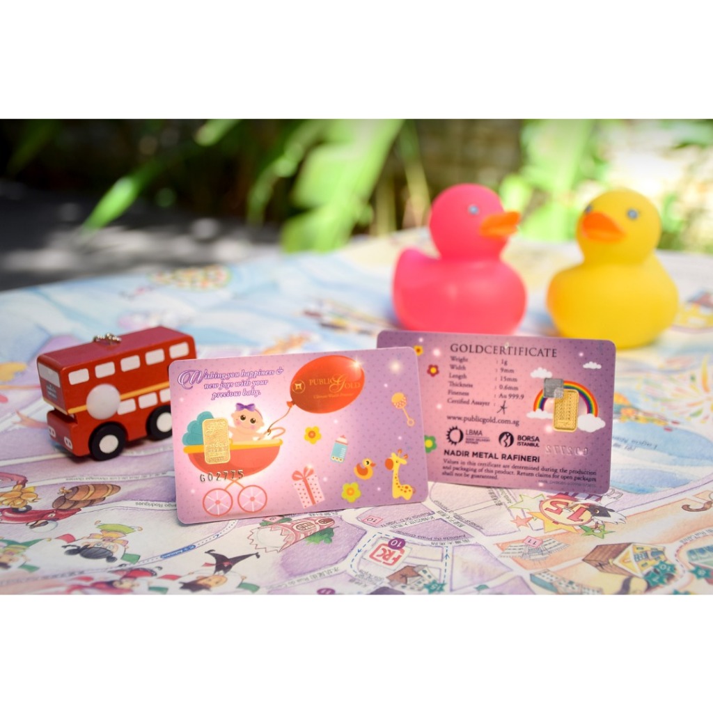 Public Gold LBMA Bullion Bar 1g (Au 999.9) - Baby Limited Edition [GET FREE MYSTERY GIFT]